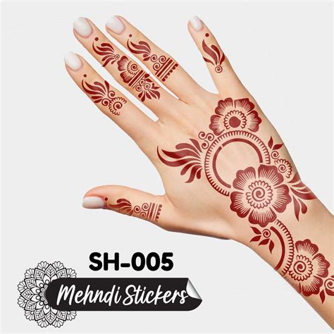 Sh 005 Full Hand Bridal Mehndi Sticker Buy Henna Stencil Design