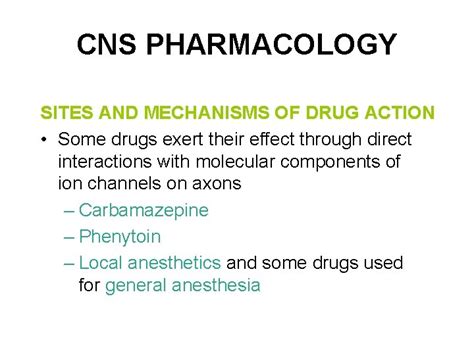 Introduction To Cns Pharmacology An Overview Of The