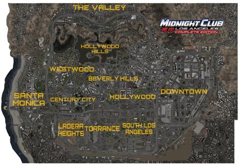 Midnight Club Los Angeles Complete Edition Map Not Sure If I Posted