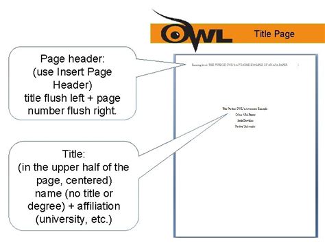 Owl Purdue Apa Format Title Page