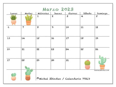 Calendario Marzo De 2023 Para Imprimir “772ld” Michel Zbinden Bo