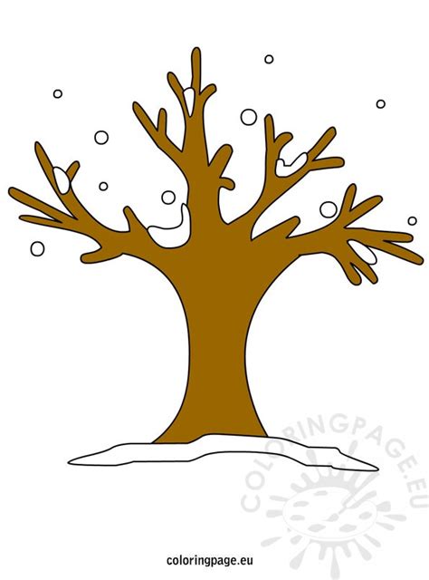 You can use our amazing online tool to color and edit the following winter tree coloring pages. Winter tree with snowflakes - Coloring Page