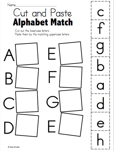 Free Printable Alphabet Matching Worksheets Worksheets Master