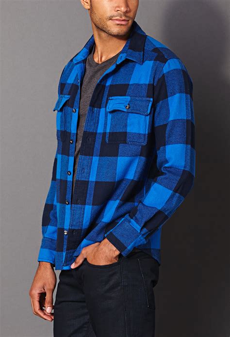 Lyst Forever 21 Classic Fit Buffalo Plaid Shirt Youve Been Added To