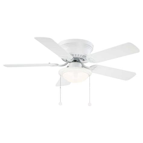 Ceiling fans may still be notorious for being eyesores, but plenty of models now exist without the gaudy candelabra lights and annoying pull chains. Hugger 44 in. LED Matte White Ceiling Fan-AL383CP-MWH ...