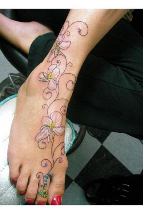 43 Flower Tattoos On Feet Ideas Foot Tattoos Flower Tattoos Tattoos