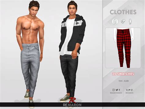 The Sims Resource Jogging Pants For Men 01