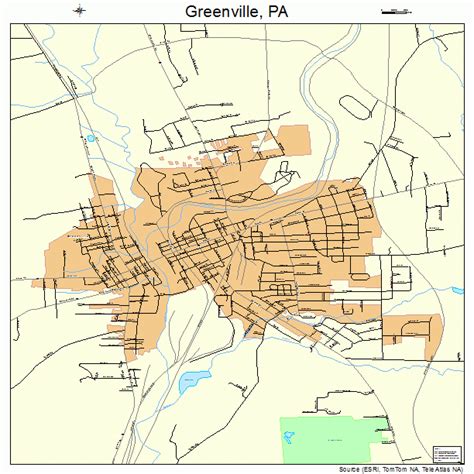 Greenville Pennsylvania Street Map 4231328