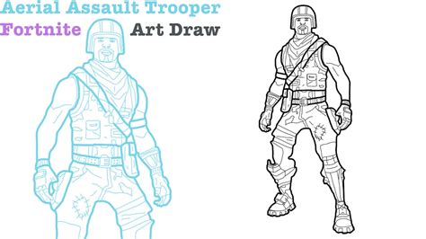 How To Draw Aerial Assault Trooper Fortnite Step By Step Drawing
