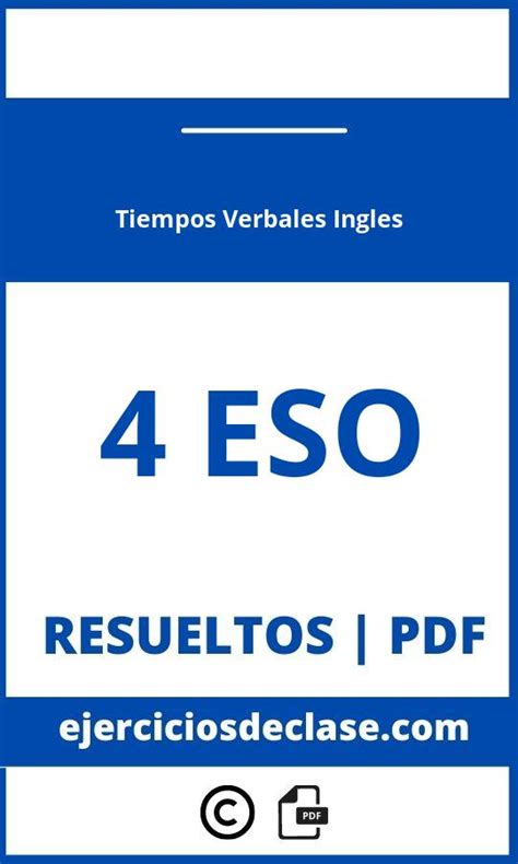 Ejercicios Tiempos Verbales Ingles O Eso Pdf Hot Sex Picture