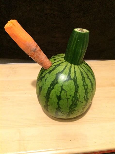 Watermelon Bong With Two Cucumbers This Time Rstonerengineering
