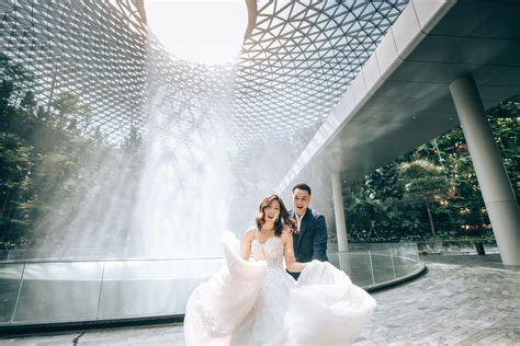 Singapore Pre Wedding Couple Photoshoot At Jewel Changi Airport And