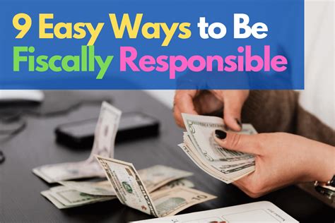 9 Easy Ways To Be Fiscally Responsible • Parent Portfolio