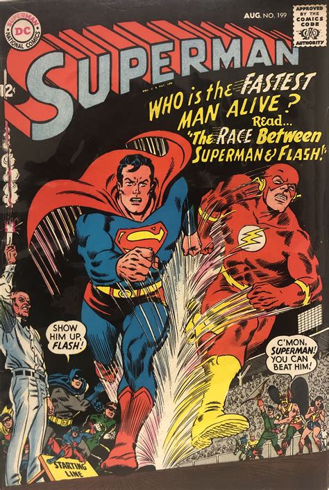 A Comic Book Cover With Superman And The Flash