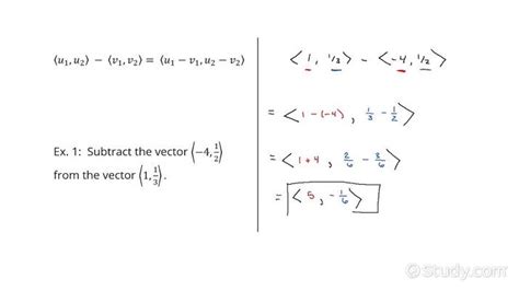 How To Subtract Vectors Given Two Vectors In Component Form Geometry
