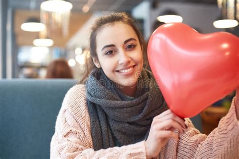 Woman In Love On A Date In Cafe In Valentines Day Stock Image Image Of Restaurant People