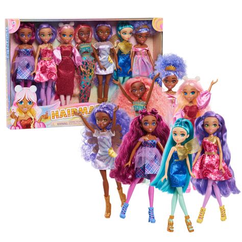 Hairmazing Fantasy Fashion Dolls 7 Pack Just Play Toys For Kids Of