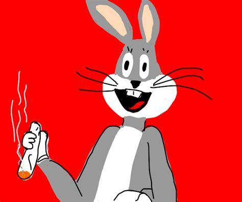 Bugs Bunny Flying With A Weed Drawception