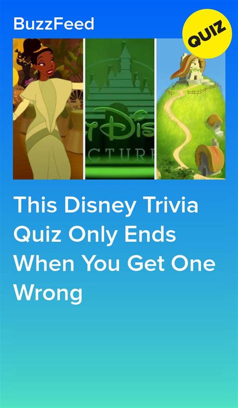 This Disney Trivia Quiz Only Ends When You Get One Wrong In 2020 Disney Facts Disney Quiz