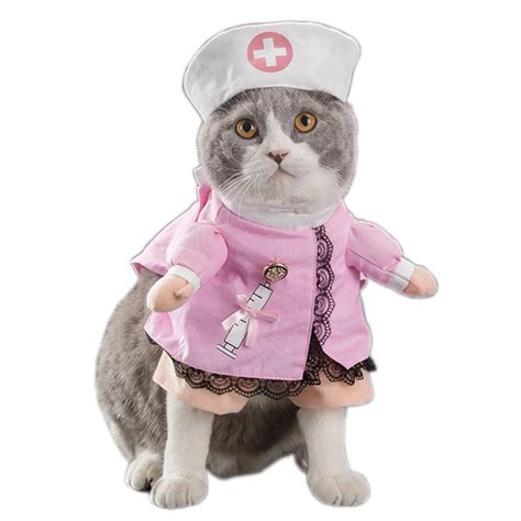 Pet Costume Nurse Doctor Cosplay Clothing Clothes For Dogs Cat Funny