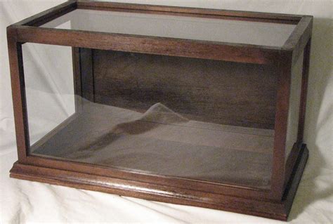 Display Case Mahogany Solid Wood Tempered Glass