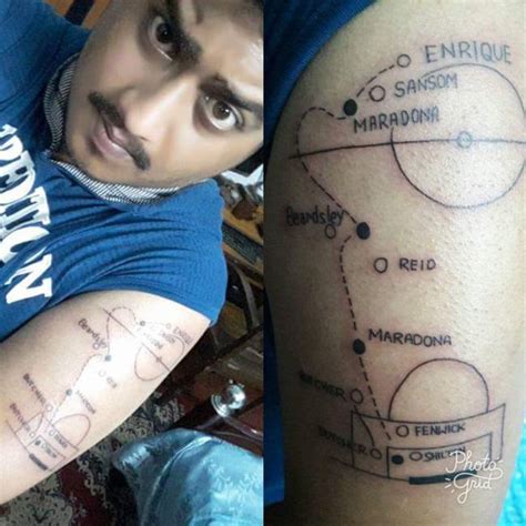 Hoy forma parte de la memoria popular y de la historia del fútbol mundial. Un indio se tatúa en el brazo el "gol del siglo" de ...