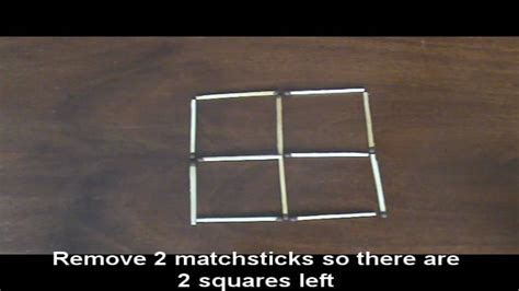 Simple Matchstick Square Puzzle Youtube