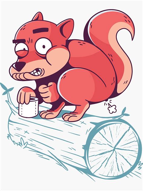 Squirrel Toilet Paper Toilet Thunder Bar Log Toilet Paper Chipmunk Sticker For Sale By