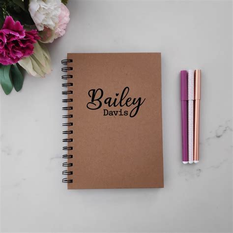 Personalised Notebook With Name Size A5 Style Design 1 Dadshop
