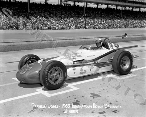 Parnelli Jones 1963 Indy 500 Winner Auto Racing Bw 8x10 Photo Ebay