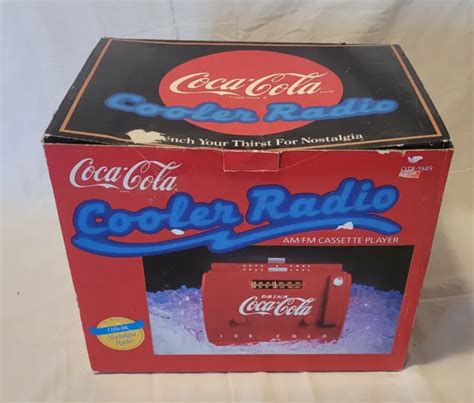 coca cola cooler am fm radio and cassette player in original box £24 69 picclick uk
