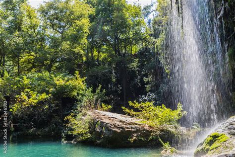 The Kursunlu Waterfall Nature Park In Antalya Turkey The Waterfall Is