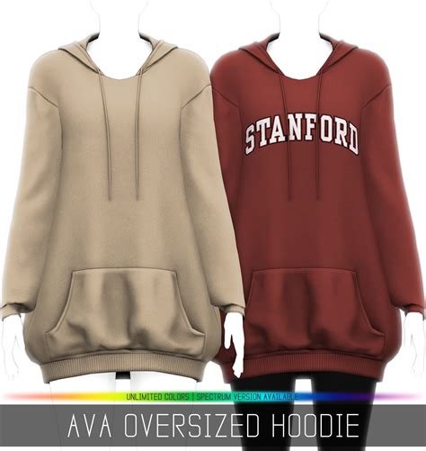 Ava Oversized Hoodie Sims 4 Mods Clothes Sims 4 Clothing Sims 4