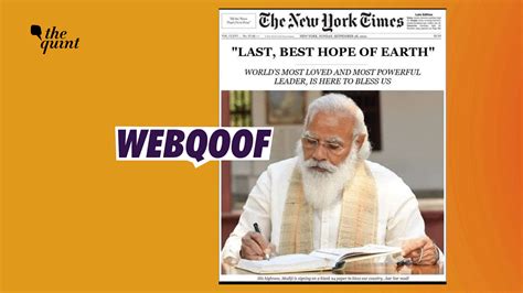 Fact Check Photoshopped Image Of Nyt Front Page Talking About Pm Modi
