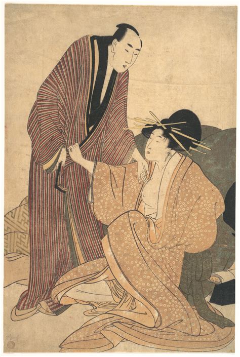 Kitagawa Utamaro Parting Of Lovers Courtesan And Her Lover Japan
