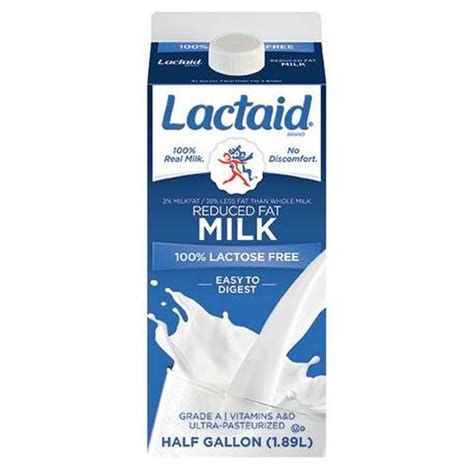 Breaking one complex sugar molecule (lactose) which has a low sweetener level into two simple. Lactaid Milk 100% Lactose Free Reduced Fat - 0.5gal : Target