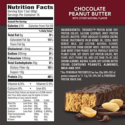 Powerbar Protein Plus Bar Chocolate Peanut Butter 212 Ounce 15