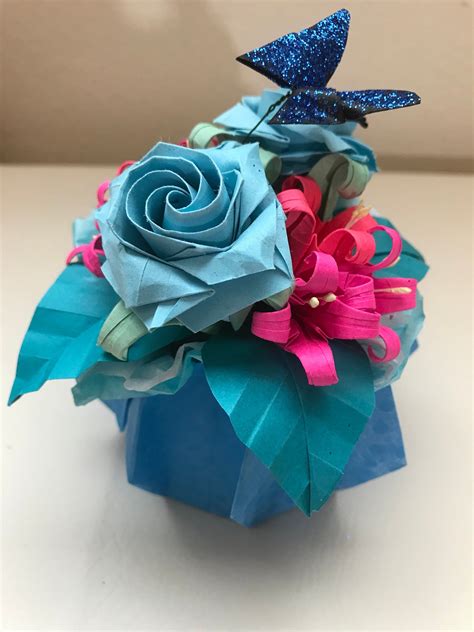 Japanese origami flowers bouquet | Origami flower bouquet ...