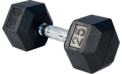 Rubber Hex Dumbbell 25lbs Fitness Depot