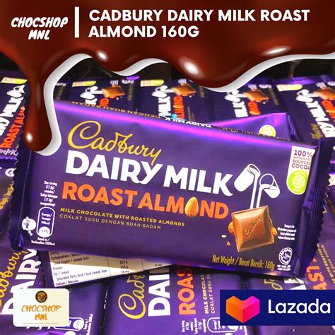 Cadbury Roast Almond Dairy Milk Imported Chocolate 160g September 2023