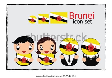 Brunei Boy Girl Businessman Business Women Stock Vector Royalty Free