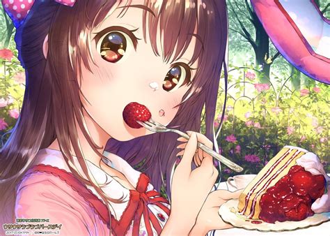 Strawberry Anime Girl Wallpapers Wallpaper Cave