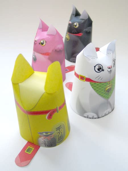 Maneki Neko The Lucky Cat Papercraft Paperized Crafts