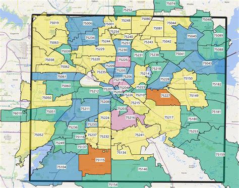 Tarrant County Zip Code Map Zip Codes Colored Ph