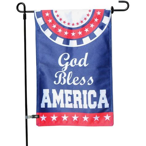 God Bless America Double Sided Garden Flag Patriotic Outdoor