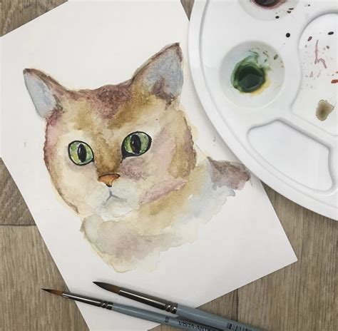 Artstation Watercolour Cat
