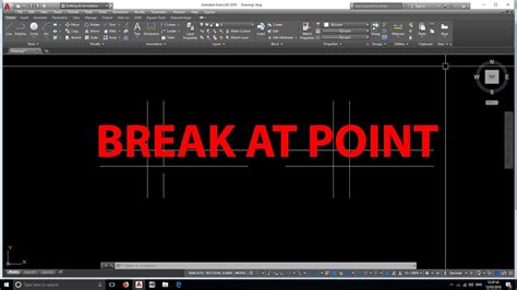 Autocad Tutorial How To Use Break At Point Command By Lisp Youtube