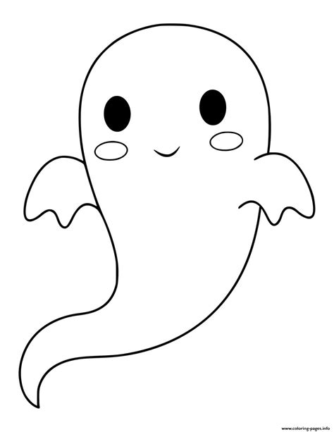 Adorable Cute Ghost Kid Coloring Page Printable
