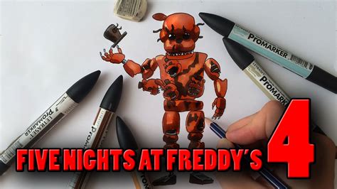 How To Draw Nightmare Freddy From Fnaf 4 Step By Step Easy Drawing