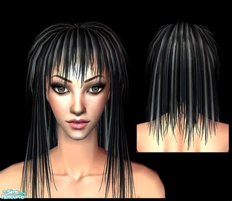 The Sims Resource Um Rockstar Hair Black